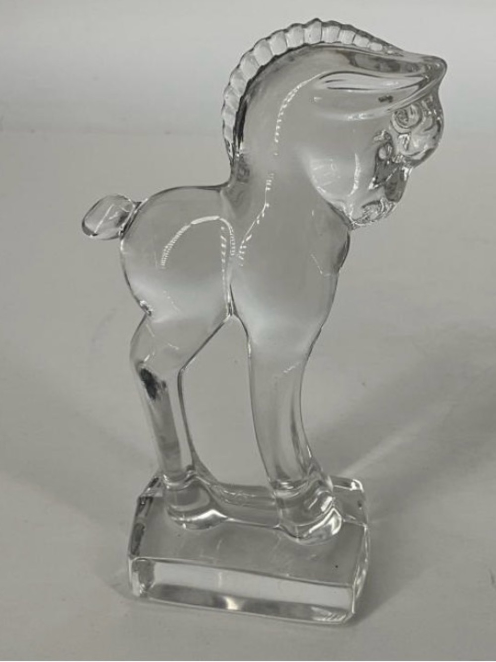 Heisey colt pair stamped h Horse Figurine Decor uv glow circa 1930-1940 rare